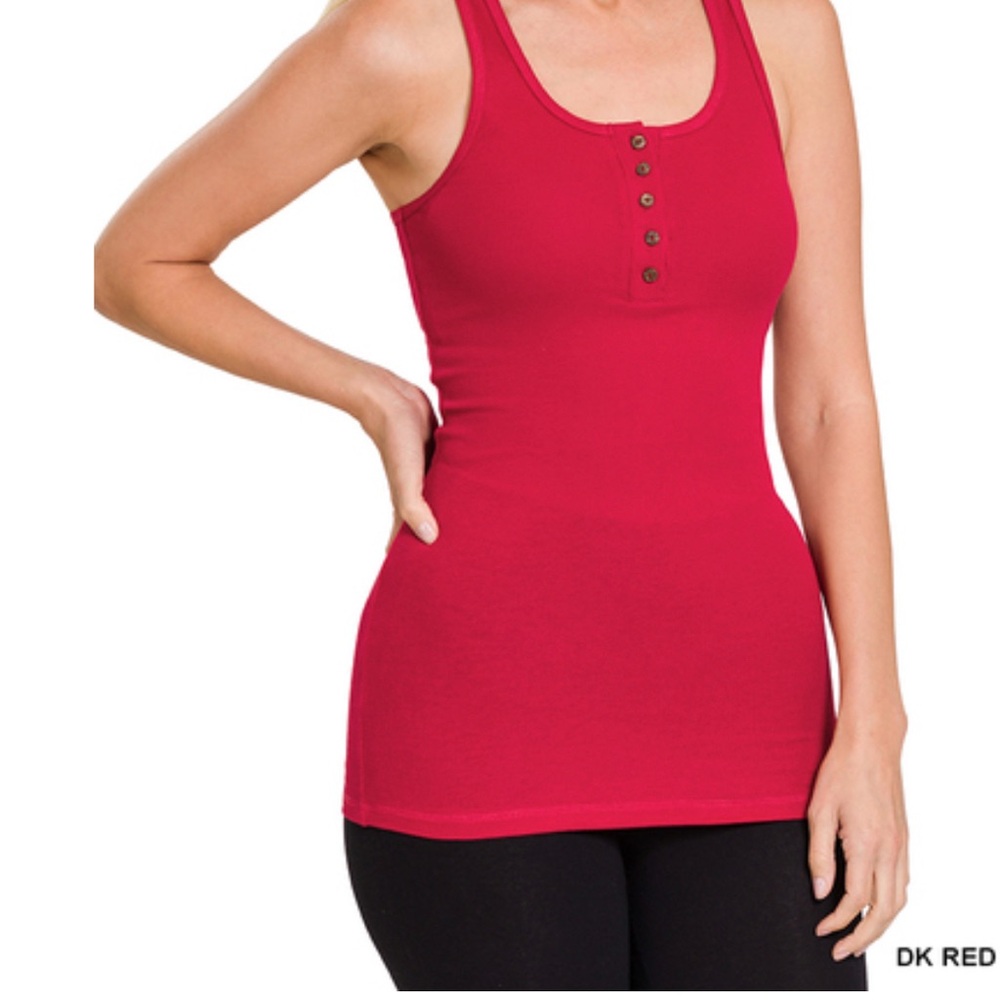 Women's Red Sleeveless Top